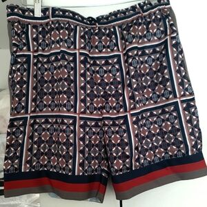 River Island Geometric Patterned Men's Shorts - Blue and Red